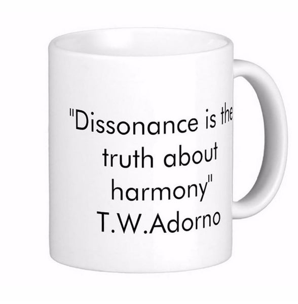 Adorno Quote White Coffee Mugs