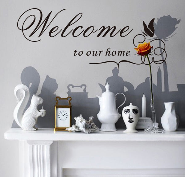 Vinyl Decal Wall Sticker Welcome To Our Home